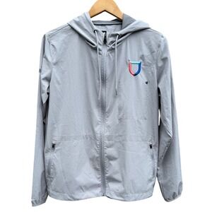 Vuori windbreaker Jacket Grey Hooded Performance Men's Unisex Size M